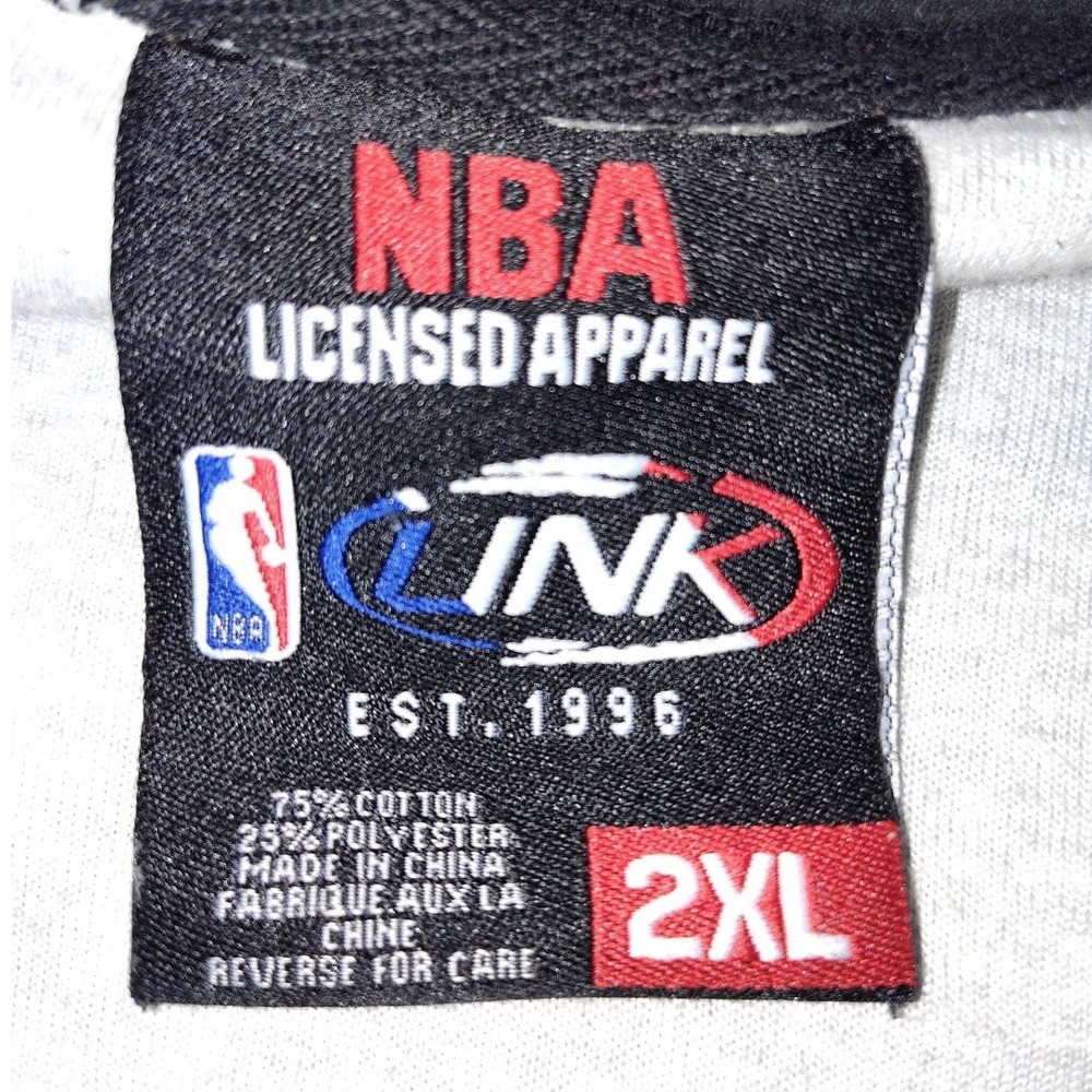 Vintage Detroit Pistons NBA Link Velour Track Jacket Grey Black Mens 2XL Zip‎ Up - Picture 3 of 5